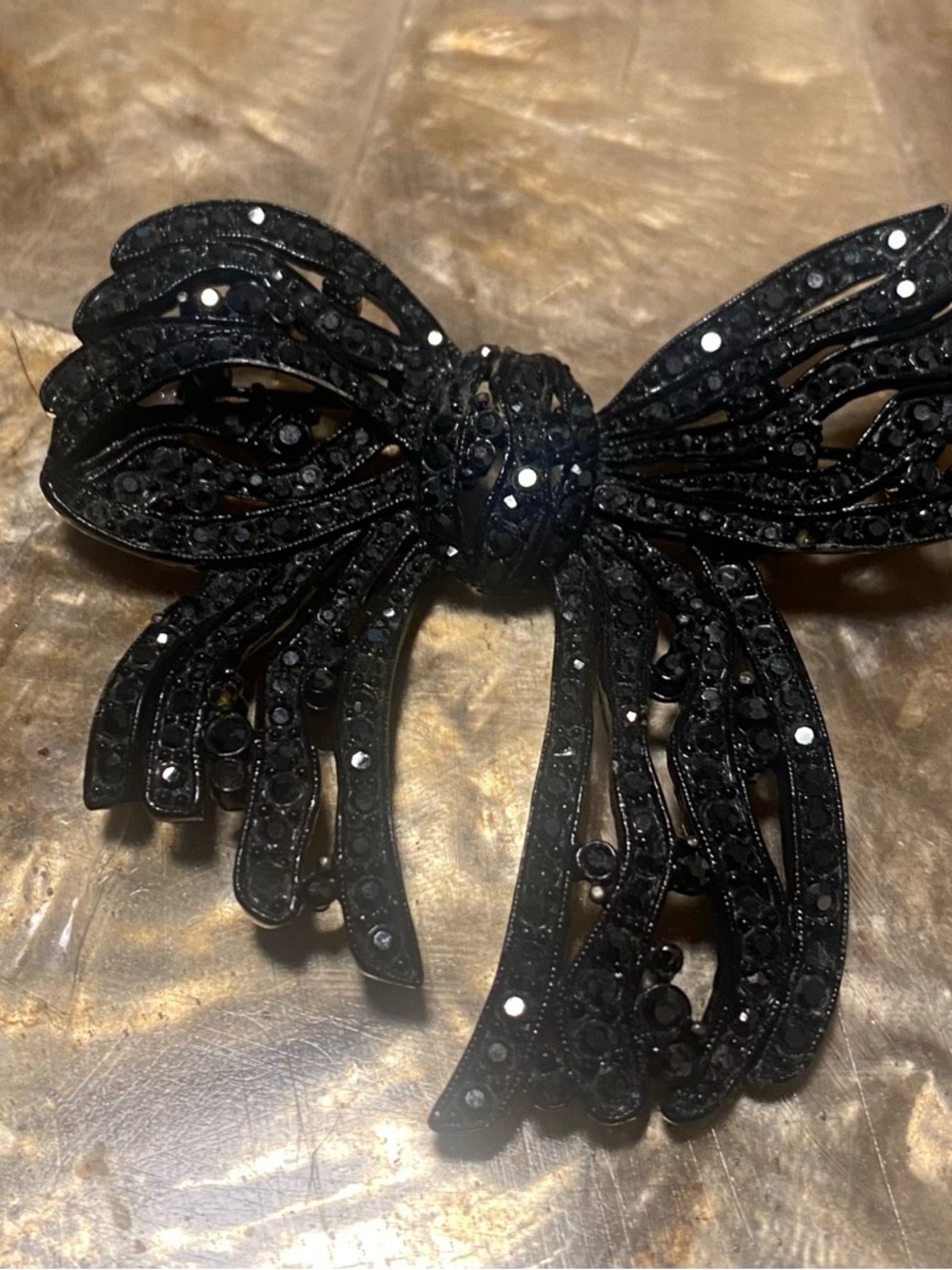 Judith Jack Black Bow Brooch in Marcasite